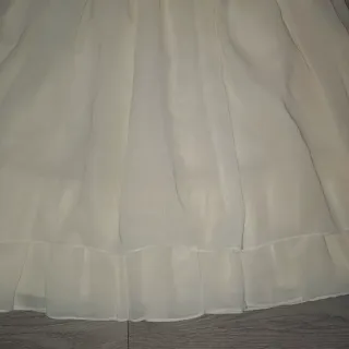 Vestido blanco con flores talla S