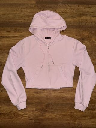 Sudadera Zara Rosa con Cremallera