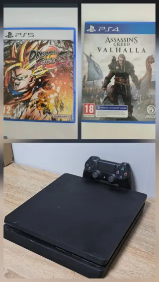 Console PS4 nera + 2 giochi + controller