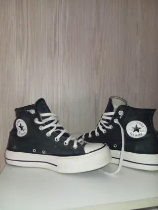 Converse plataforma negras