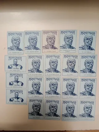 60 Cromos Colección Monstruos Vintage