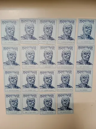 60 Cromos Colección Monstruos Vintage