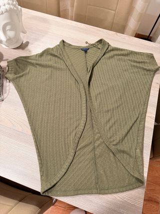 Cárdigan Aeropostale verde militar talla S