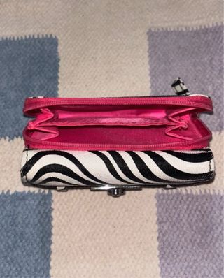 Portafogli/Portacartellini Claire's zebra e rosa