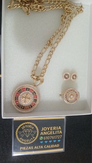 Juego de Joyas Ruleta Oro y Diamantes