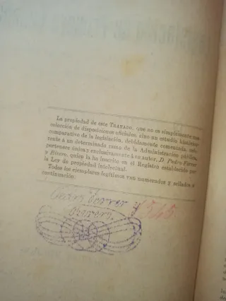 Libro antiguo 1906: Legislación Primera Enseñanza