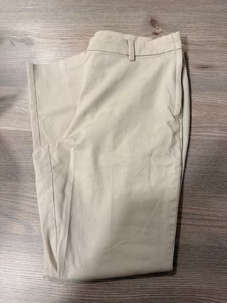 Pantalones beige mujer