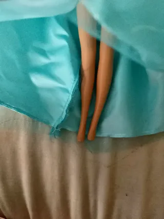 Barbie bambola vestito azzurro fiori