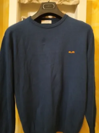 Maglia Cesare Paciotti blu in cotone