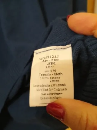 Maglia Cesare Paciotti blu in cotone