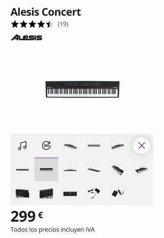 Piano Alesis Recital 88 Teclas