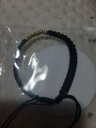 Pulsera Oro Laminado Negro y Dorado