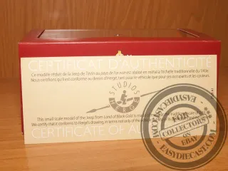 JEEP WILLYS MB 1943 1:43 TINTIN PAIS DEL ORO NEGRO