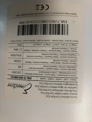 Termo eléctrico Emelson 80L