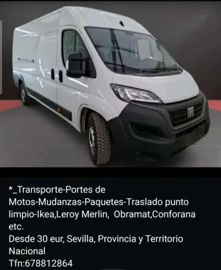 PORTE TRASNp MUDANZA MOTOS SEVILLA-EXTREMADU-MADRI