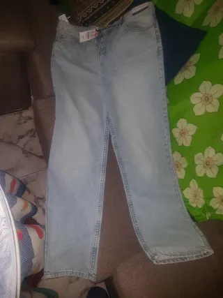 Pantalón vaquero recto azul