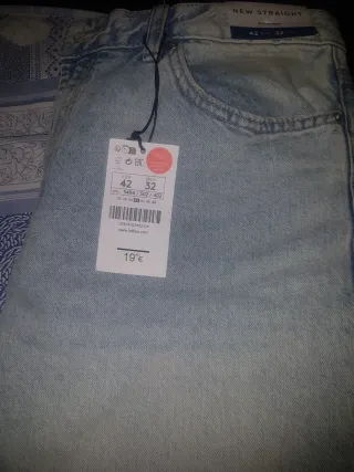 Pantalón vaquero recto azul