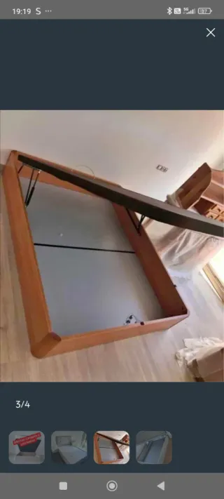 Base de cama con almacenaje