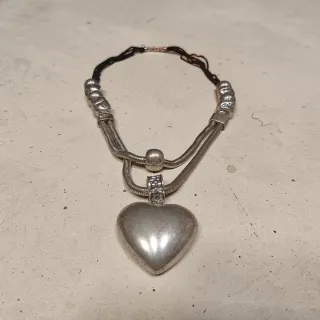 Collana vintage cuore argento
