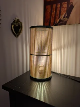 Lampada da tavolo abatjour in stile Japandi