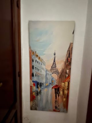 Cuadros decorativos flores beige y rosa