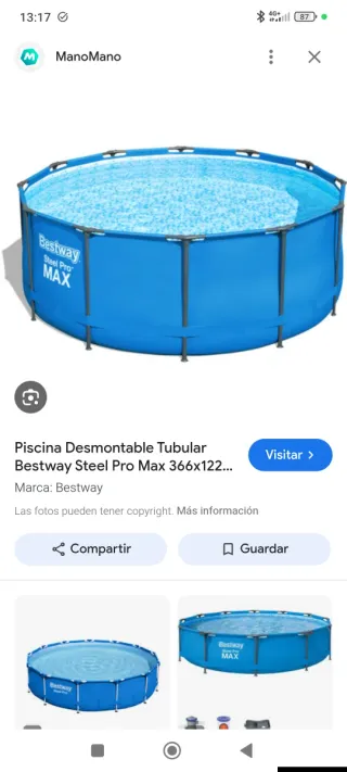 Piscina Desmontable Bestway Steel Pro Max.