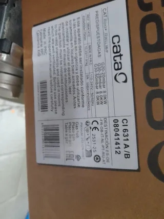 Encimera de gas negra