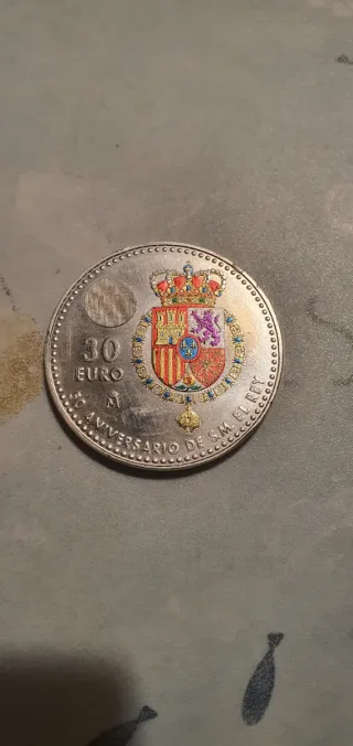 Moneda 30 Euro Spagna Scudo Real