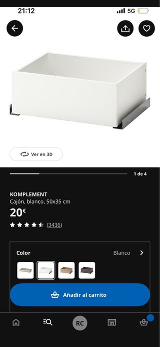 Cajones y estanterías Komplement PAX Ikea