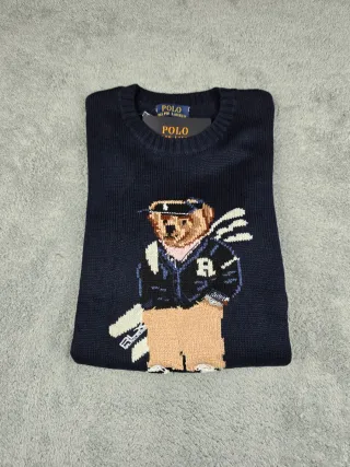 Maglione Polo Ralph Lauren Orso Blu Taglia S