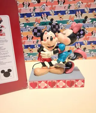 Figura Mickey y Minnie Jim Shore Beso