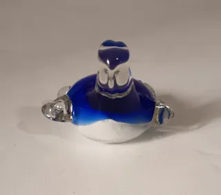 Fermacarte tartaruga Blu Cobalto- vetro di Murano