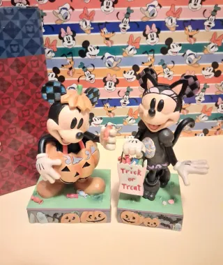 Figuras Mickey y Minnie Halloween Jim Shore