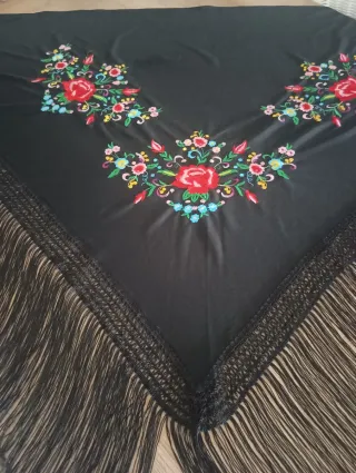 Lote 2 Picos Bordados color MAQUILLAJE Y NEGRO