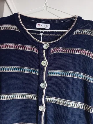 Chaqueta punto Velvet azul multicolor