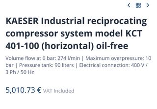Compresor Kaeser Trifasico