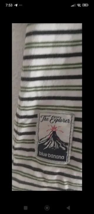 Camiseta Blue Banana Rayas Blanco y Negro
