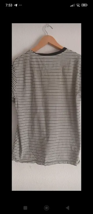 Camiseta Blue Banana Rayas Blanco y Negro