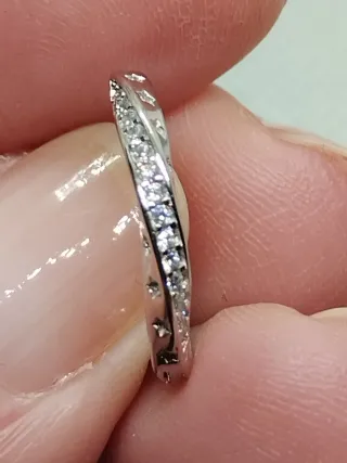 Pendientes de Aro en  Plata y Circonitas