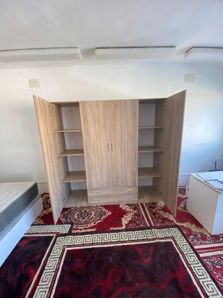 Armario modular madera color beige/marrón