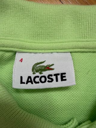 Polo Lacoste Verde Menta Talla 4