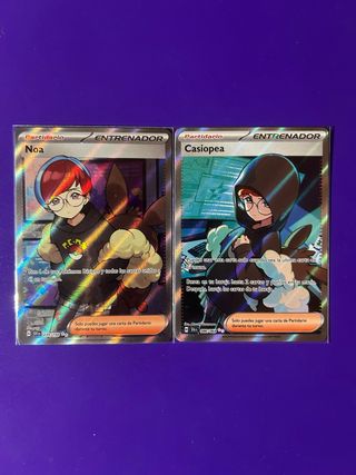 Cartas Pokémon Entrenador Noa y Casiopea