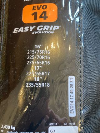 Michelin Snow Chains Easy Grip Evolution 14