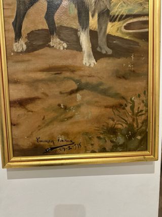 Duo cuadros pintados al óleo - antigüedad