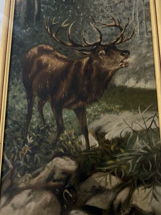 Duo cuadros pintados al óleo - antigüedad