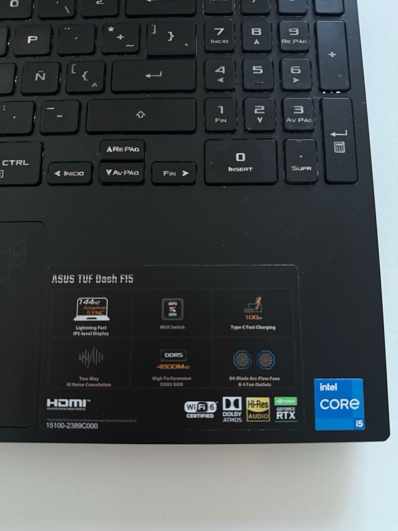 Asus TUF Dash F15 FX517ZC afbeelding 3
