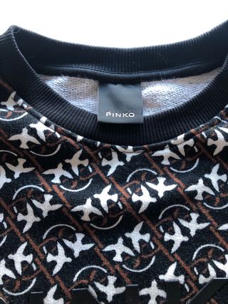 Sudadera PINKO monograma negro y marrón