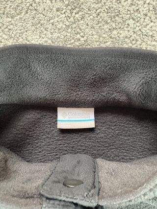 Columbia Fleece Negro Botones Vintage Gorpcore