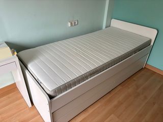 Cama nido con 2 cajoneras y colchones