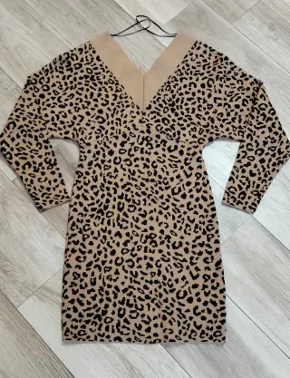 Abito corto animalier